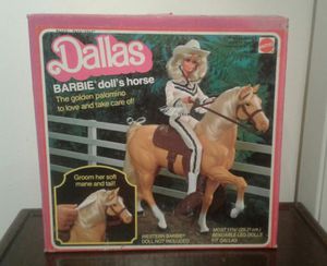 1980 Dallas Barbie Dolls Horse In Box Vintage #3312