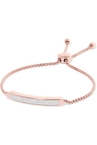 Браслет Monica Vinader Baja Skinny rose gold vermeil diamond bracelet