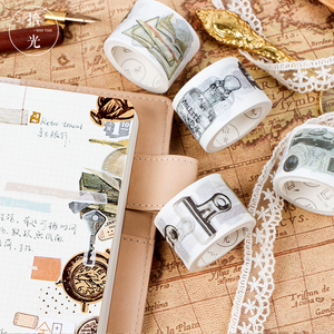 retro travel masking Tape
