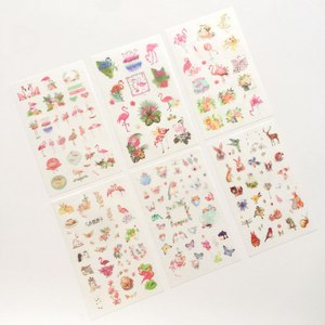 6 pcs/pack Flamingo Stickers