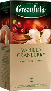 Greenfield Vanilla Cranberry черный чай в пакетиках, 25 шт