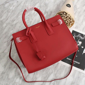 SAINT LAURENT SMALL SAC DE JOUR BAG IN LEATHER RED