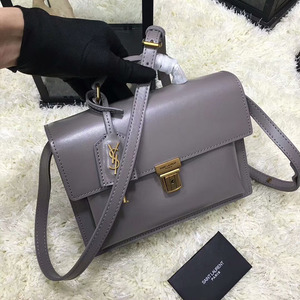 SAINT LAURENT MEDIUM HIGH SCHOOL SATCHEL IN LEATHER GREY