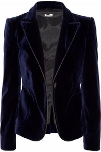 Dark Blue Velvet Jacket