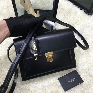 SAINT LAURENT MEDIUM HIGH SCHOOL SATCHEL IN LEATHER BLACK