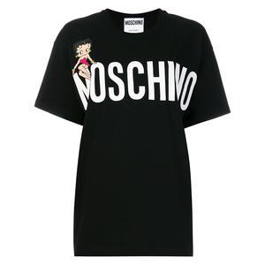 Moschino Betty Boop Women Short Sleeves T-Shirt Black