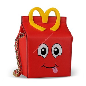 Moschino McDonald Happy Meal Women Small Leather Bag Red