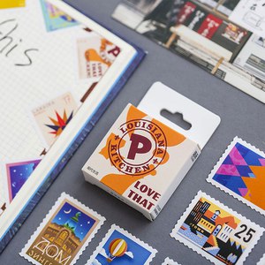 50pcs/lot Vintage Small stamp mini paper sticker decoration stickers