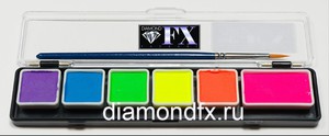 Палитра неоновая 6 цветов мини FSM6NSM Diamond FX