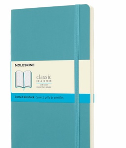 Записная книжка Moleskine Classic Soft (в точку), Large (13х21см), бирюзовый
