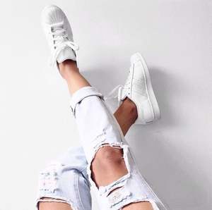 white sneakers