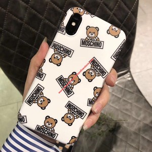 Moschino Logo Bears iPhone Case White