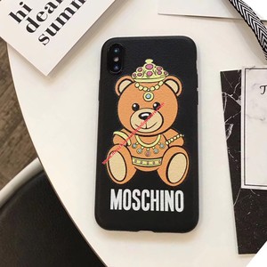 Moschino Crown Bear iPhone Case Black