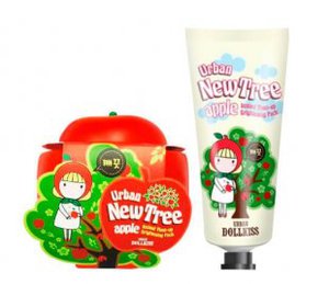 Яблочная маска Urban Dollkiss New Tree Apple Instant Tone-up Brightening Pack