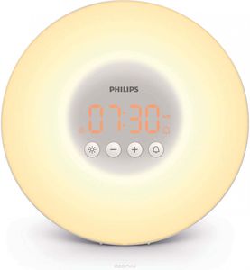 Будильник Philips Wake-up Light HF3500/70, световой, белый, серый