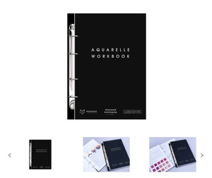 Рабочая тетрадь для акварели на кольцах Maxgoodz "Aquarelle workbook" 18х27 см 26 л 185 г , серебро