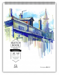 Скетчбук для маркеров "Sketch" 140 г/м, 30х39, 60л