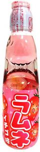 Газированный напиток Ramune Lemonade Strawberry, со вкусом клубники, 200 мл