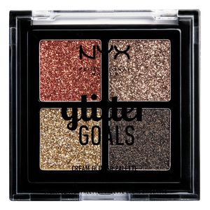 ПАЛЕТКА КРЕМОВЫХ ГЛИТТЕРОВ ДЛЯ ЛИЦА И ТЕЛА GLITTER GOALS CREAM QUAD PALETTE - GALACTICA 03