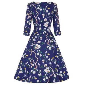 PRETTY KITTY: Blue Bird and Floral Garden Dress