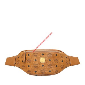 MCM Small Stark Visetos Belt Bag In Brown