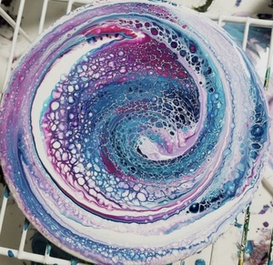 Мастер класс жидким акрилом  Fluid Art