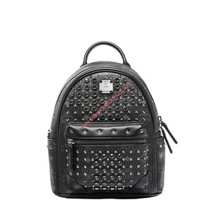 MCM Mini Diamond Visetos Backpack In Black