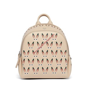 MCM Mini Polke Star Eyed Bunny Backpack In Beige