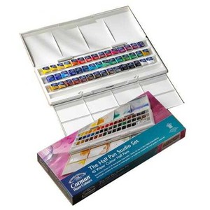 Набор акварельных красок Winsor & Newton , Cotman Half Pan Studio Set, 45 шт