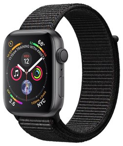 Часы Apple Watch Series 4 GPS 44mm Aluminum Case with Sport Loop серый космос/черный