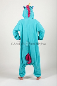 Пижама-кигуруми единорог голубой