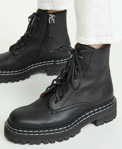 Proenza Schouler Leather Lace-up Ankle Boots