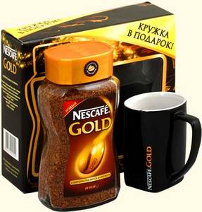 чёрная кружка nescafe