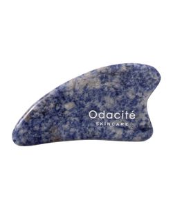 Массажер ODACITE Crystal Contour Gua Sha - Blue Sodalite