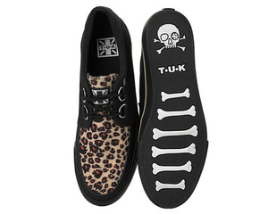 Black And Leopard VLK creeper style sneaker by Tred Air UK (Vegan)