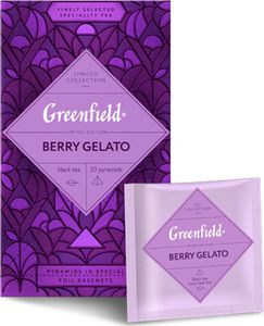 Чай в пакетиках Greenfield Berry Gelato, черный байховый с ароматом черной смородины, 20 пакетиков