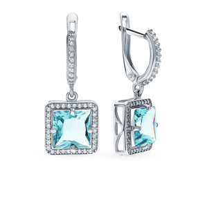 Серебряные серьги с топазами и фианитами (Подробнее: https://sunlight.net/catalog/earring_83863.html)