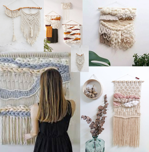 Авторское вязаное панно на стену на красивой палке, или курс, чтобы сделать его самостоятельно