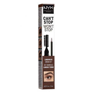 NYX  Стойкий тинт для бровей.  CAN’T STOP WON’T STOP LONGWEAR BROW INK KIT - BRUNETTE