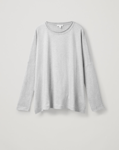 COS Curved-Hem Jersey Top