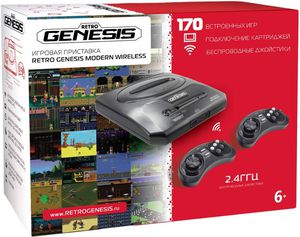 Игровая консоль RETRO GENESIS Modern Wireless 170 игр, черный