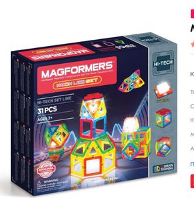 ЗАНЯТО Magformers Магнитный конструктор Neon Led Set