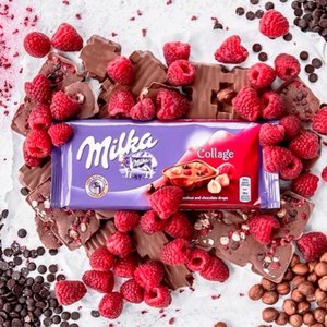 Шоколад Milka малина-орехи