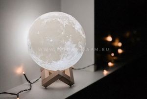 Интерьерная лампа луна 15 или 20 см