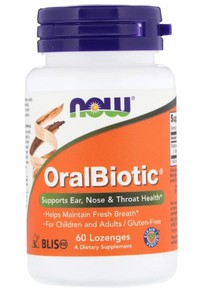 Now Foods, OralBiotic, 60 пастилок