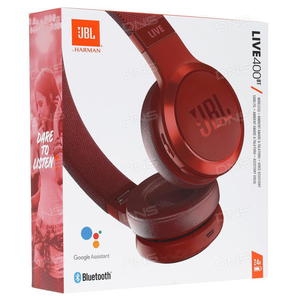 Bluetooth стереогарнитура JBL LIVE 400BT красный