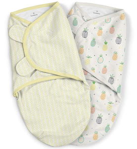 Конверты для пеленания на липучке Organic SwaddleMe желтый/ананасы (2 шт.)