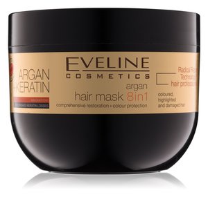 Eveline Cosmetics Argan + Keratin Maske für die Haare mit Keratin und Arganöl