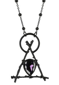 Restyle - Black Pendant with opal