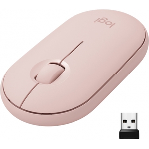 Беспроводная мышь Logitech Pebble M350, розовый